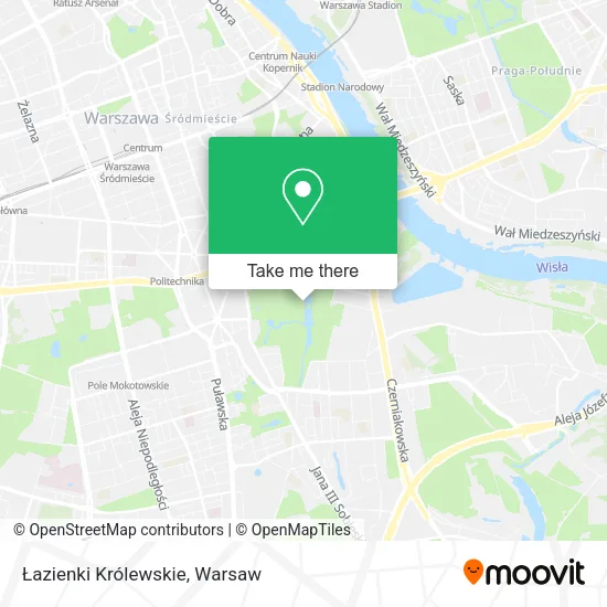 Łazienki Królewskie map