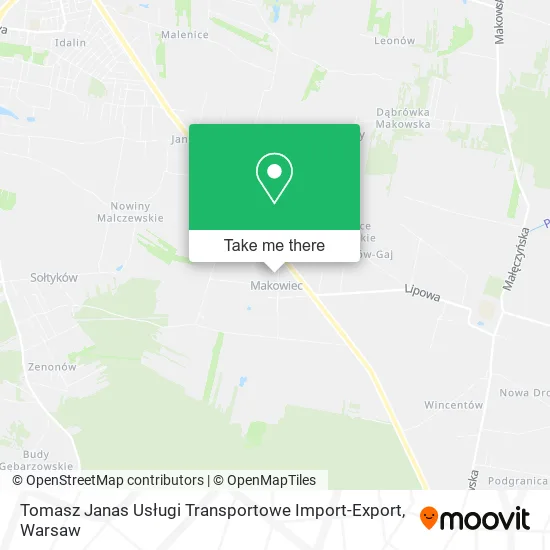 Tomasz Janas Usługi Transportowe Import-Export map