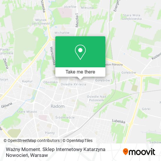 Ważny Moment. Sklep Internetowy Katarzyna Nowocień map