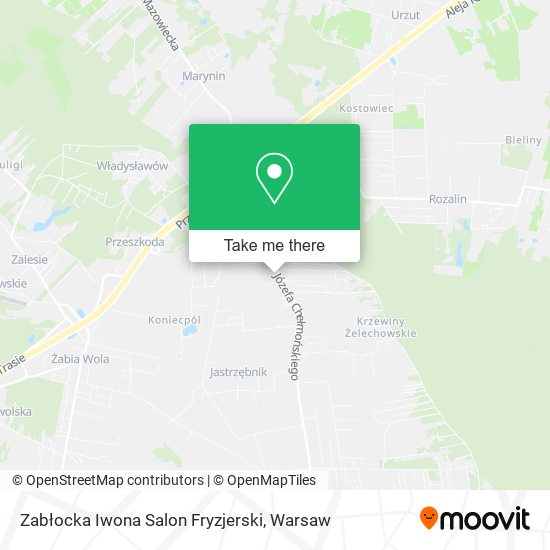 Zabłocka Iwona Salon Fryzjerski map