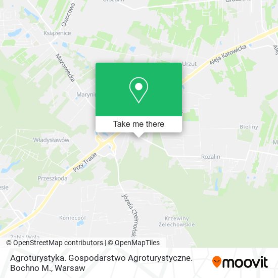 Карта Agroturystyka. Gospodarstwo Agroturystyczne. Bochno M.