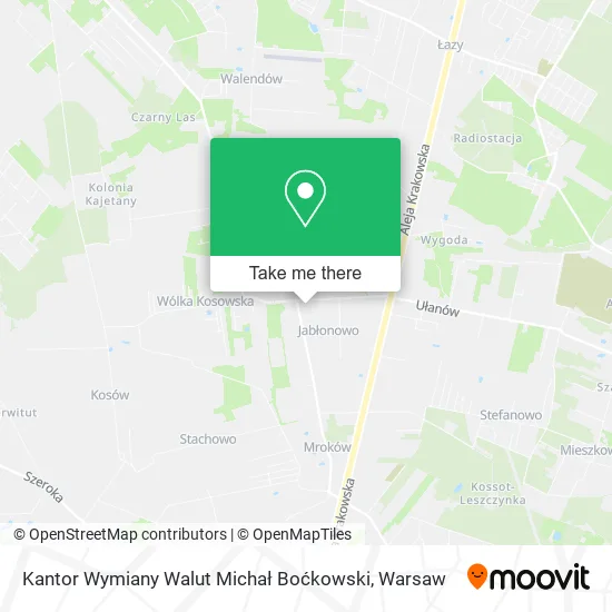 Kantor Wymiany Walut Michał Boćkowski map