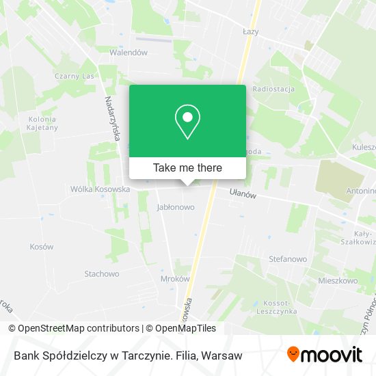 Bank Spółdzielczy w Tarczynie. Filia map