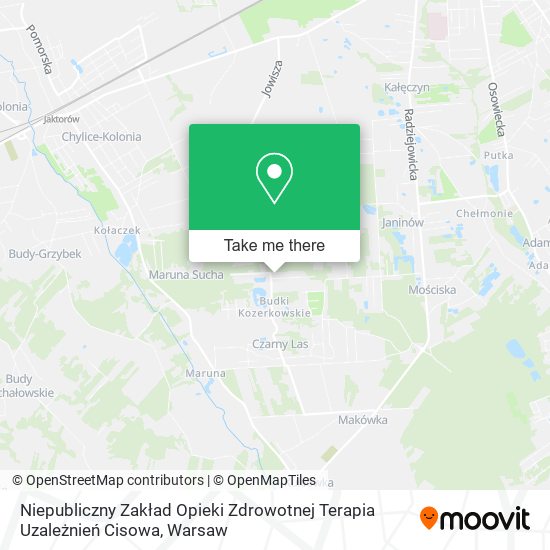 Niepubliczny Zakład Opieki Zdrowotnej Terapia Uzależnień Cisowa map