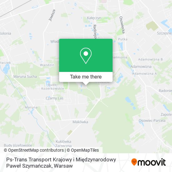 Ps-Trans Transport Krajowy i Międzynarodowy Paweł Szymańczak map