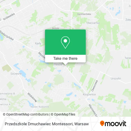 Карта Przedszkole Dmuchawiec Montessori