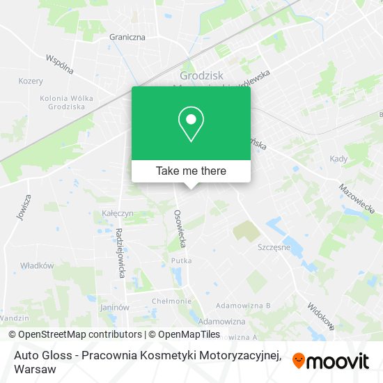 Карта Auto Gloss - Pracownia Kosmetyki Motoryzacyjnej