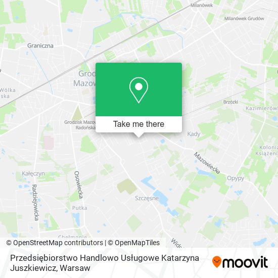 Przedsiębiorstwo Handlowo Usługowe Katarzyna Juszkiewicz map