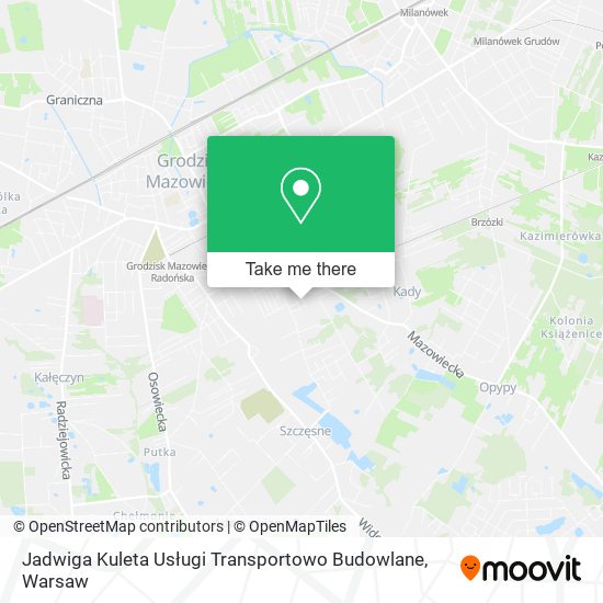 Карта Jadwiga Kuleta Usługi Transportowo Budowlane