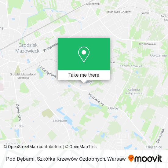 Pod Dębami. Szkółka Krzewów Ozdobnych map