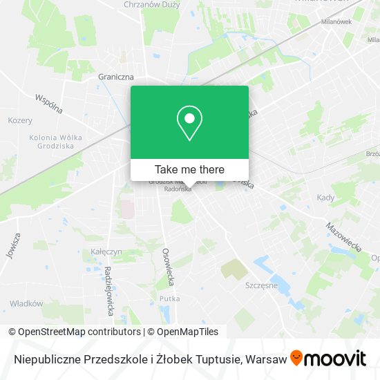 Niepubliczne Przedszkole i Żłobek Tuptusie map