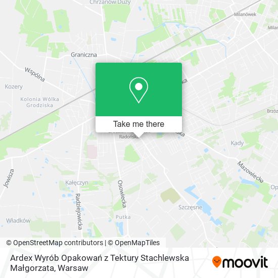 Ardex Wyrób Opakowań z Tektury Stachlewska Małgorzata map