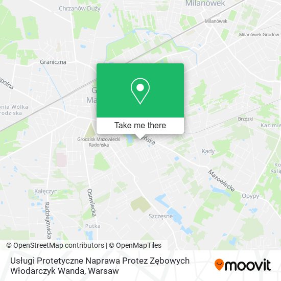 Usługi Protetyczne Naprawa Protez Zębowych Włodarczyk Wanda map