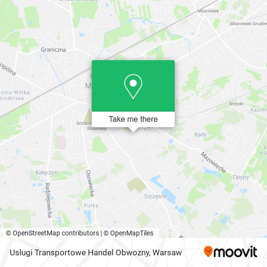 Uslugi Transportowe Handel Obwozny map