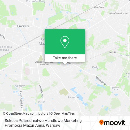 Карта Sukces Pośrednictwo Handlowe Marketing Promocja Mazur Anna