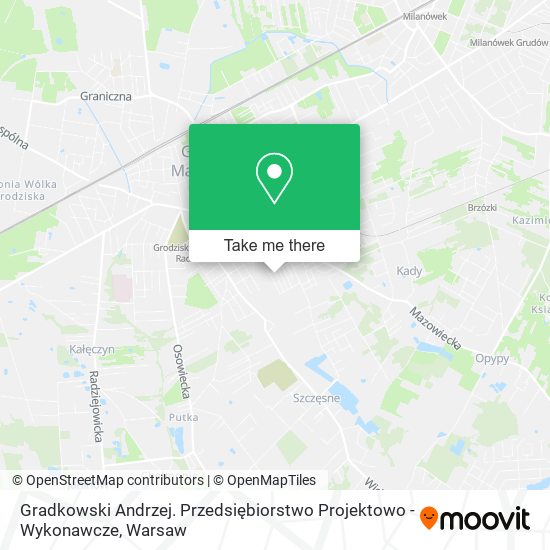 Gradkowski Andrzej. Przedsiębiorstwo Projektowo - Wykonawcze map