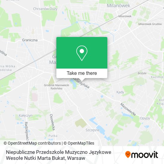 Niepubliczne Przedszkole Muzyczno Językowe Wesołe Nutki Marta Bukat map