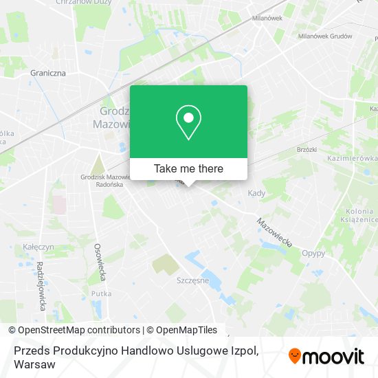 Przeds Produkcyjno Handlowo Uslugowe Izpol map