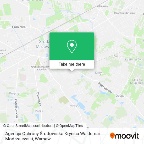 Agencja Ochrony Środowiska Krynica Waldemar Modrzejewski map