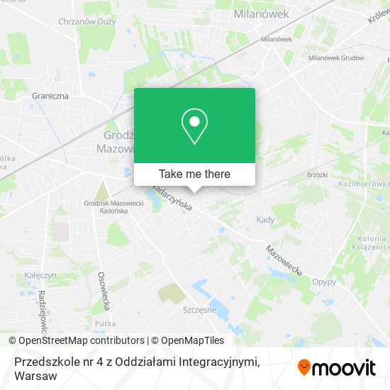 Карта Przedszkole nr 4 z Oddziałami Integracyjnymi