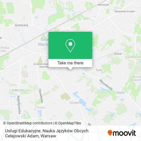 Usługi Edukacyjne. Nauka Języków Obcych Celejowski Adam map