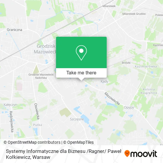 Карта Systemy Informatyczne dla Biznesu /Ragner/ Paweł Kołkiewicz