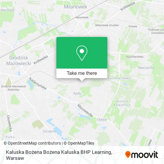 Карта Kałuska Bożena Bożena Kałuska BHP Learning