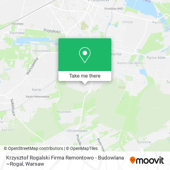 Карта Krzysztof Rogalski Firma Remontowo - Budowlana ~Rogal