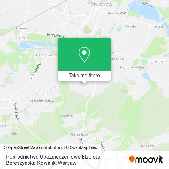 Pośrednictwo Ubezpieczeniowe Elżbieta Bereszyńska-Kowalik map