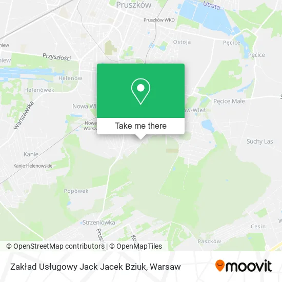Zakład Usługowy Jack Jacek Bziuk map