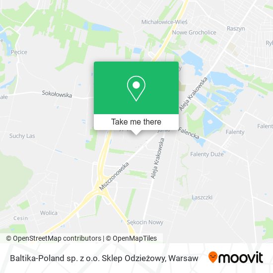 Baltika-Poland sp. z o.o. Sklep Odzieżowy map