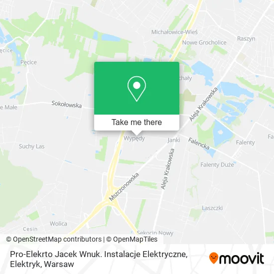 Карта Pro-Elekrto Jacek Wnuk. Instalacje Elektryczne, Elektryk