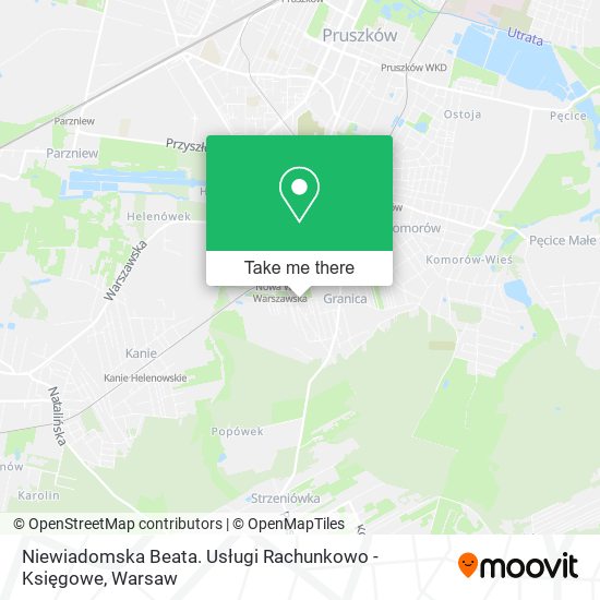 Niewiadomska Beata. Usługi Rachunkowo - Księgowe map