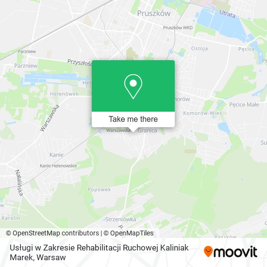 Usługi w Zakresie Rehabilitacji Ruchowej Kaliniak Marek map