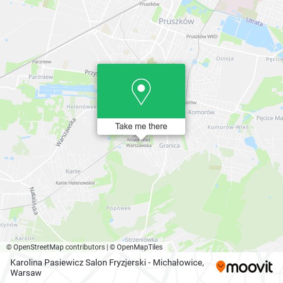 Karolina Pasiewicz Salon Fryzjerski - Michałowice map