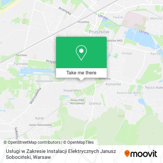 Usługi w Zakresie Instalacji Elektrycznych Janusz Sobociński map