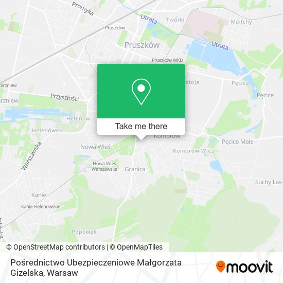 Pośrednictwo Ubezpieczeniowe Małgorzata Gizelska map