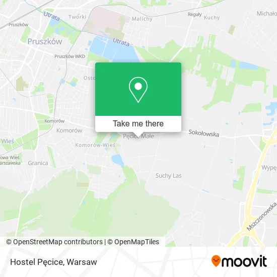 Hostel Pęcice map