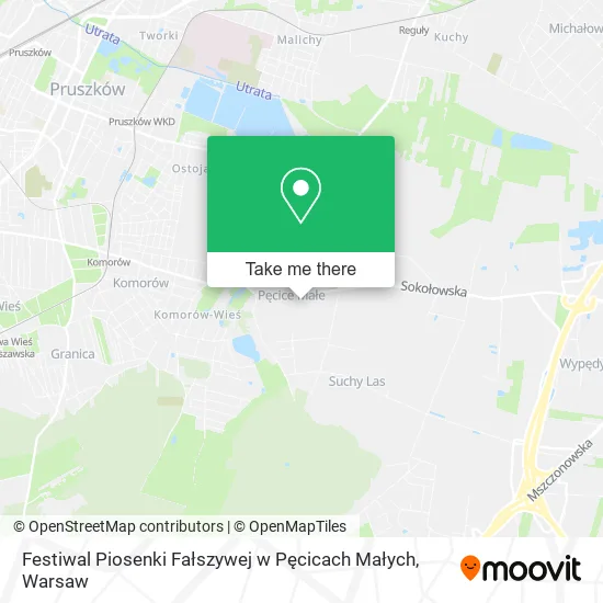 Festiwal Piosenki Fałszywej w Pęcicach Małych map