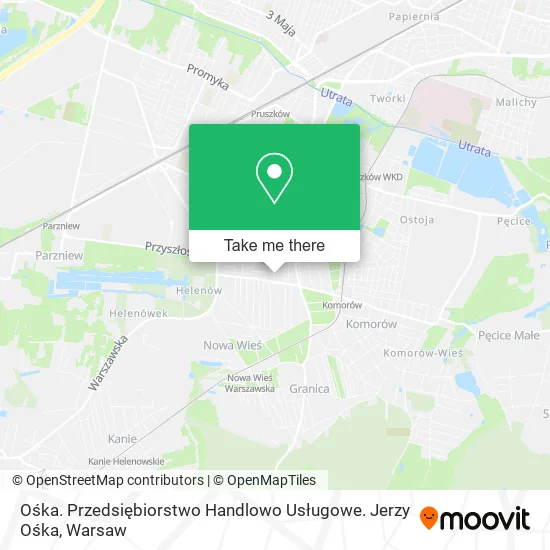 Карта Ośka. Przedsiębiorstwo Handlowo Usługowe. Jerzy Ośka