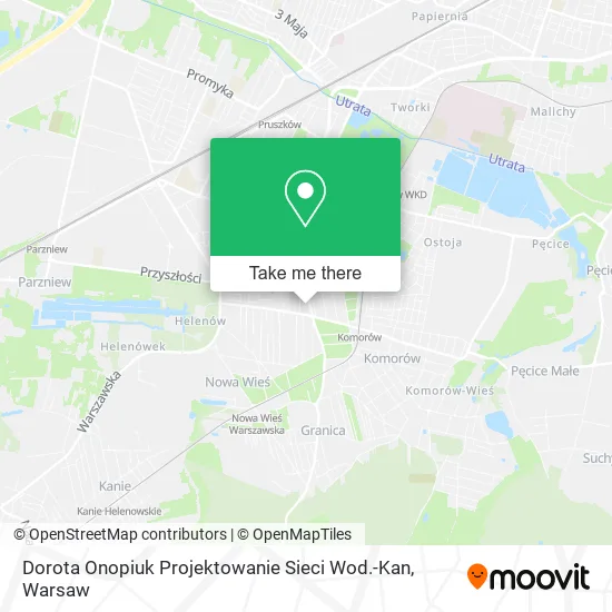 Карта Dorota Onopiuk Projektowanie Sieci Wod.-Kan