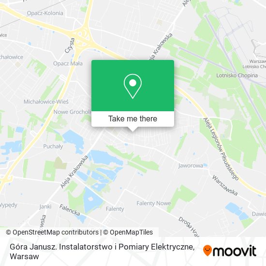 Góra Janusz. Instalatorstwo i Pomiary Elektryczne map