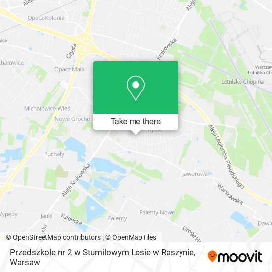 Przedszkole nr 2 w Stumilowym Lesie w Raszynie map