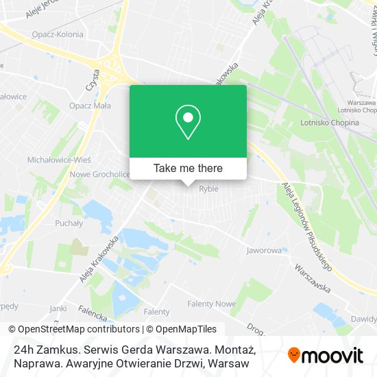 24h Zamkus. Serwis Gerda Warszawa. Montaż, Naprawa. Awaryjne Otwieranie Drzwi map