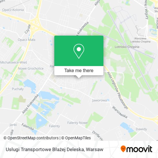 Usługi Transportowe Błażej Deleska map