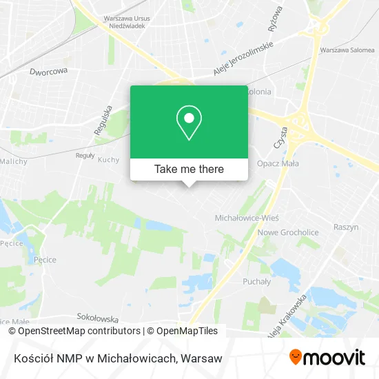 Kościół NMP w Michałowicach map