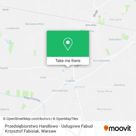 Przedsiębiorstwo Handlowo - Usługowe Fabud Krzysztof Fabisiak map