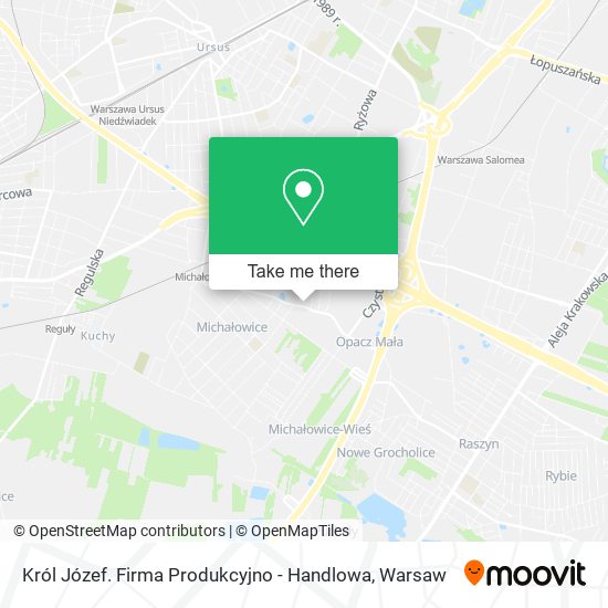 Król Józef. Firma Produkcyjno - Handlowa map