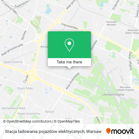 Карта Stacja ładowania pojazdów elektrycznych