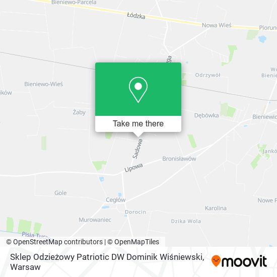 Sklep Odzieżowy Patriotic DW Dominik Wiśniewski map